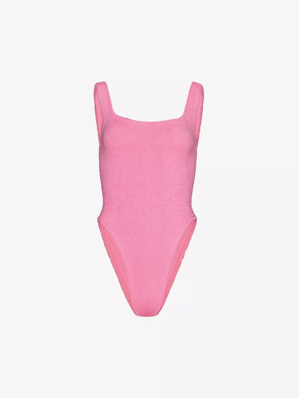 Hunza G classic seersucker swimsuit - bubble Pink Ribbed One-Piece One Size SW1 - Picture 9 of 10